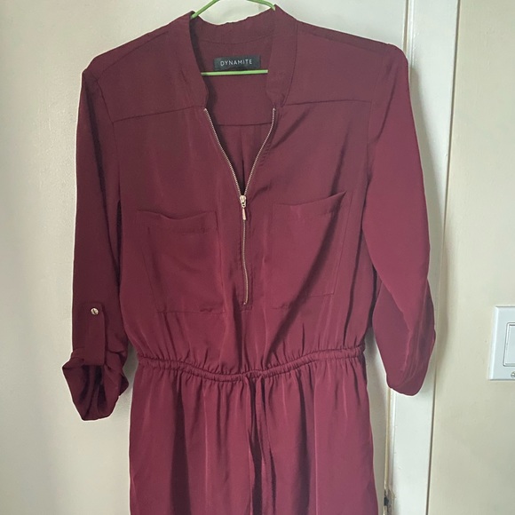 Burgundy Long Sleeve Dress - Picture 4 of 4